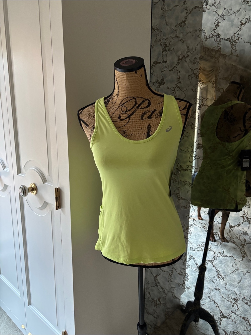 ASICS NWT Neon Yellow Racerback Athletic Tank Top